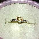 Natural Imperial Topaz Sterling Silver Ring (Handmade)