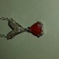 Natural Jalisco Mexican Fire Opal Sterling Silver Necklace (Handmade)