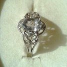 Natural Ocean Tanzanite White Diamond accented Sterling Silver Ring