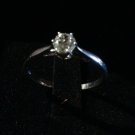 Very Rare Natural Amblygonite Sterling Silver Engagement Ring