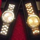 New Avon  Metallic Bracelet Watch - Bulky Goldtone/Silvertone Retailed $44.99