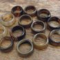 New Beautiful 10MM Thick Solid Jade Band Ring Multi-Browns - Great Value!