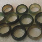 New Beautiful 10MM Thick Solid Jade Band Ring Multi-Green - Great Value!
