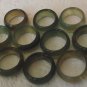 New Beautiful 10MM Thick Solid Jade Band Ring Multi-Green - Great Value!