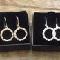 New Beautiful Avon Pave Circle Lever Back Earrings 1.5" Long Retails $14.99