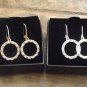New Beautiful Avon Pave Circle Lever Back Earrings 1.5" Long Retails $14.99
