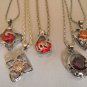 New Lab-Made Gems and Silvertone Chain Necklaces, Various Styles, Beautiful