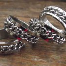 New Stainless Steel Medium 10MM Rope Ring Band - Various Sizes Available