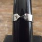 New Stainless Steel 6MM & Crystals Ring - Size 6.5 Delicate & Beautiful