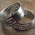 New Elegant Stainless Steel Carved Band - Various Designs & Sizes