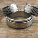 New Stainless Steel Textured Sliding Wedding Band - Various Sizes Available