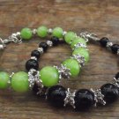 New Beautiful 10MM Round Gems and Silver Bracelet - 7.5" Medium Fit