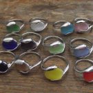 New Oval Cat's Eye 12x14 MM and Heavy Silvertone Ring, Beautiful!!
