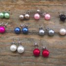 New Stunning Simulated Pearls Studs 8 MM Various Colors