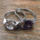 New Stainless Steel & 2 Ct Cubic Zirconia Engagement Ring - Various Colors/Sizes