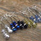 New Sexy Triple Faceted Swarovski Crystal & Sterling Silver Earrings 2" Long
