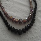 New Beautiful Swarovski Crystals 6-14MM Strand Necklace 18" Long- Various Colors
