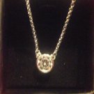 New Avon CZ Solitaire Round 8-9MM Pendant on 16" Chain - Retails $19.99