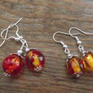 New Warm Golden Amber & Sterling Silver Earrings 1.75" Long Various Sizes