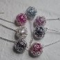 New Beautiful Round Wire Wraped 12MM Pearls & Sterling Silver Earrings 2" Long
