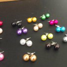 New Beautiful yet Simple Simulated Pearls and Silvertone Studs 10MM