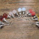New Beautiful Faceted Crystals/Gems 12x16 MM and Silver Earrings 1.75" Long