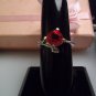 New Cubic Zirconias Round Solitaire & Silvertone Ring