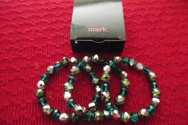 New Beautiful Avon/Mark Sparks Fly Stretch Set of 3 Bracelets Medium Retails $20