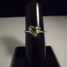 New Cubic Zirconias Hearts and Silvertone Ring