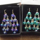 New Beautiful Avon Metallic & Crystals Chandelier Earrings 2" Long $9.99