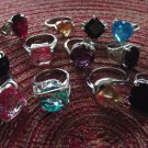 Extravaganza Cubic Zirconia and WGP Rings, Various Shapes, Colors, & Sizes
