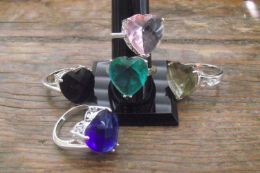 New Heart Shaped Gem 16x16 MM & S-Silver Ring - Awesome