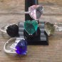 New Heart Shaped Gem 16x16 MM & S-Silver Ring - Awesome
