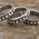 New Fab Stainless Steel & CZ Eternity Ring 6MM Thick Band-Various Szs & Colors