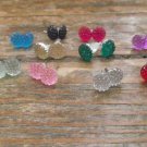 New Gorgeous Party Crystals Studs Earrings on Flexible Plastic Post