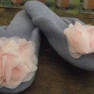New Avon Chiffon Flower Slippers Size Small 5/6 - In Bag - Retails $14.99