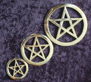 Medium Silver or Brass Altar Pentacle DWP