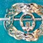 Barrette: Celtic Oval, silverplated:JB5006