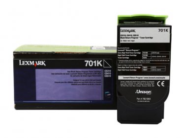 Genuine Lexmark 70C10K0 Black Toner Return Program  Cartridge (701K) (1,000 Yield)