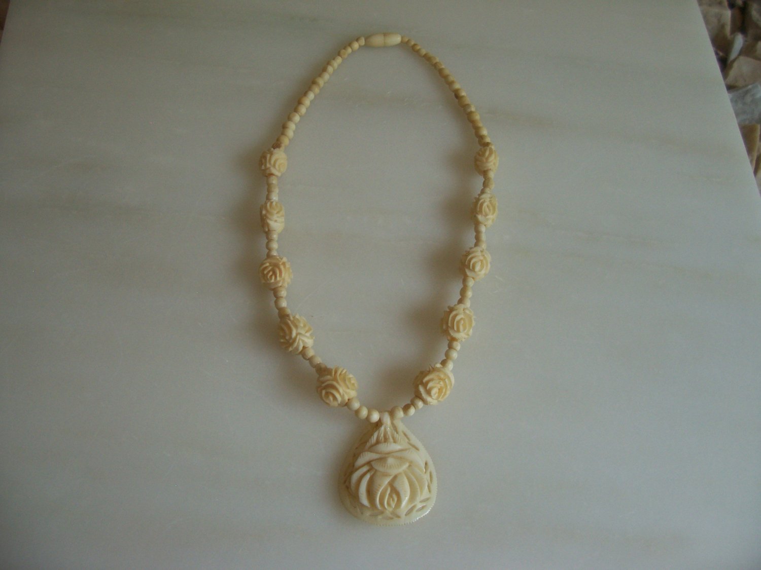 Antique Necklace - Real Ivory