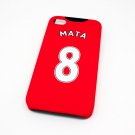 Manchester United Man UTD Mata Football Shirt Style Mobile Phone Cover Case for iPhone 4/4s - Non Fade, Hard Wear