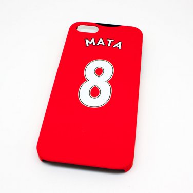 Manchester United Man UTD Mata Football Shirt Style Mobile Phone Cover Case for iPhone 5/5s - Non Fade, Hard Wear