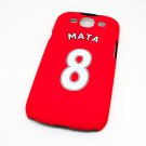 Manchester United UTD Mata Football Shirt Style Mobile Phone Cover Case for Samsung Galaxy S3 - Non Fade, Hard We