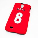 Manchester United UTD Mata Football Shirt Style Mobile Phone Cover Case for Samsung Galaxy S4 - Non Fade, Hard We