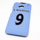 Manchester Man City Negredo Football Shirt Style Mobile Phone Cover Case for HTC One M7 - Non Fade, Hard Wearing 