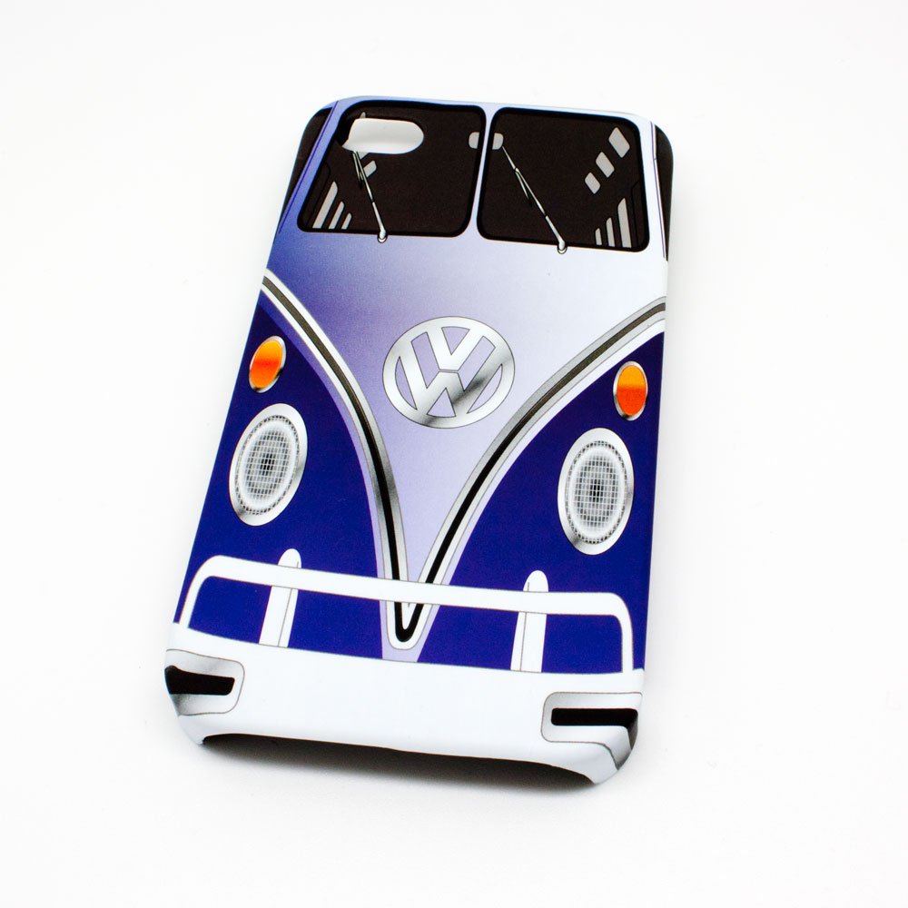 Blue Retro VW Camper Van Transporter Style Phone Cover Case for iPhone