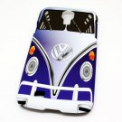 Blue Retro VW Camper Van Transporter Phone Cover Case for Samsung Galaxy S4 i9500/5 - Non Fade, Hard