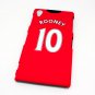 Manchester United UTD Rooney Football Shirt Phone Cover Case for Sony Xperia Z1 - Non Fade, Hard Wea