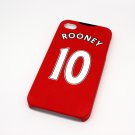 Manchester United Rooney Football Shirt Style Mobile Phone Cover Case for iPhone 4/4s- Non Fade, Hard Wearing Rub