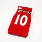 Arsenal FC Wilshere Football Shirt Style Mobile Phone Cover Case for iPhone 4/4s- Non Fade, Hard Wearing Rubberis